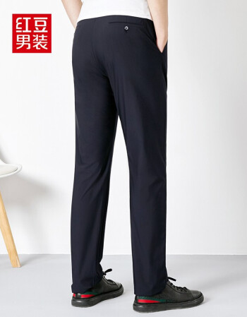 红豆（Hodo）休闲裤男高弹力快干针织锦纶中腰百搭修身长裤